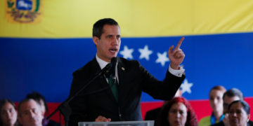 Venezuelan opposition leader Juan Guaido, who many nations have recognised as the country's rightful interim ruler, speaks during conference in Caracas, Venezuela March 9, 2020. REUTERS/Manaure Quintero